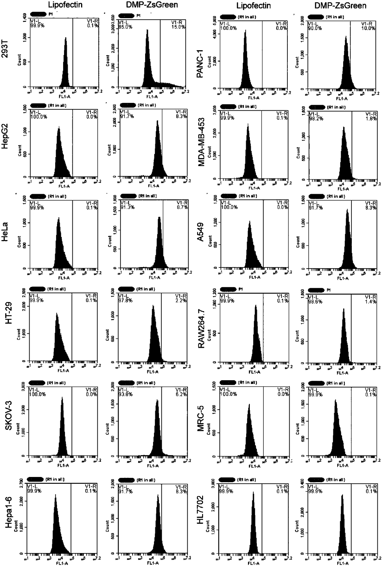 Gene expression based on intracellular NF-kappa B activity activation effect gene in NF-kappa B overactivated cells and application
