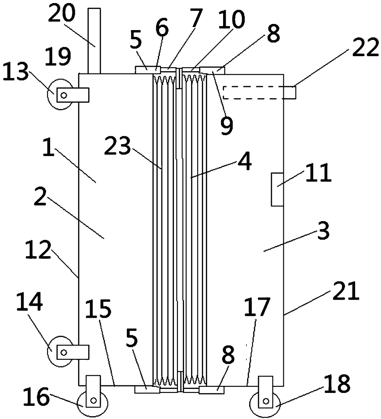 A luggage case structure