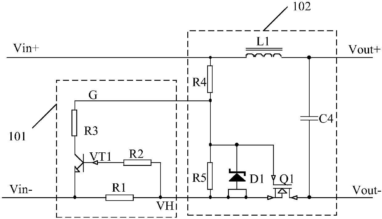 Short-circuit protection circuit with current limiting function
