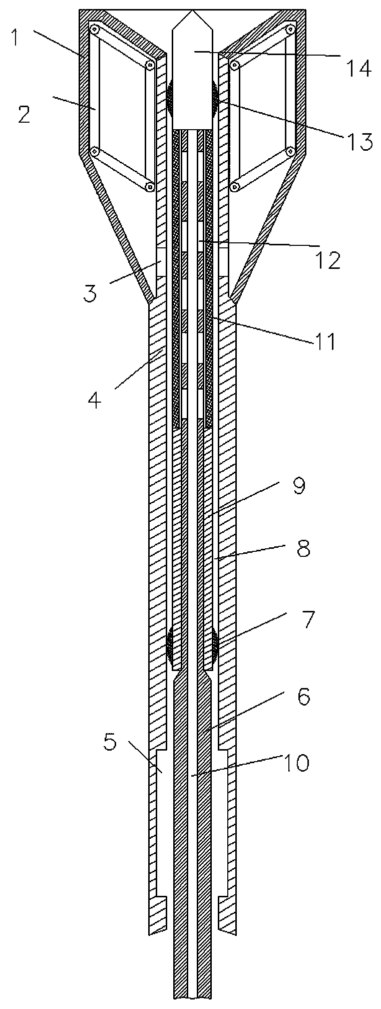 Thrombus-removaldredging device for medical surgery