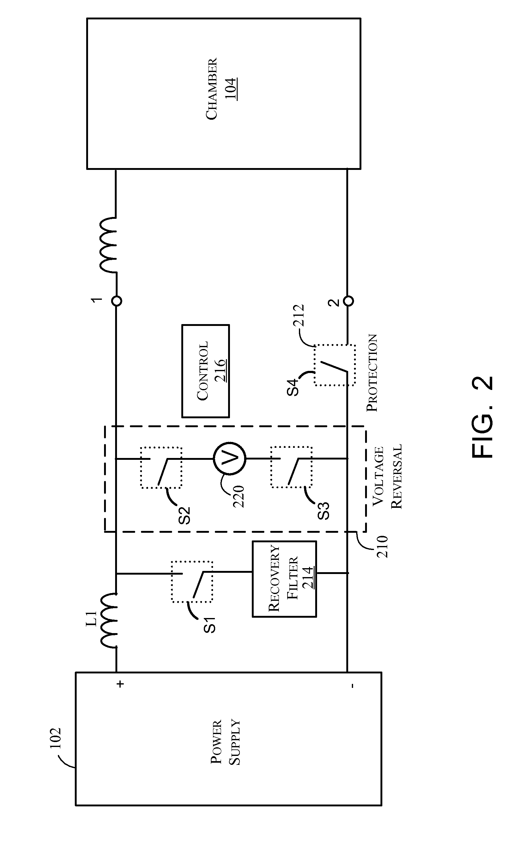 Arc management with voltage reversal and improved recovery