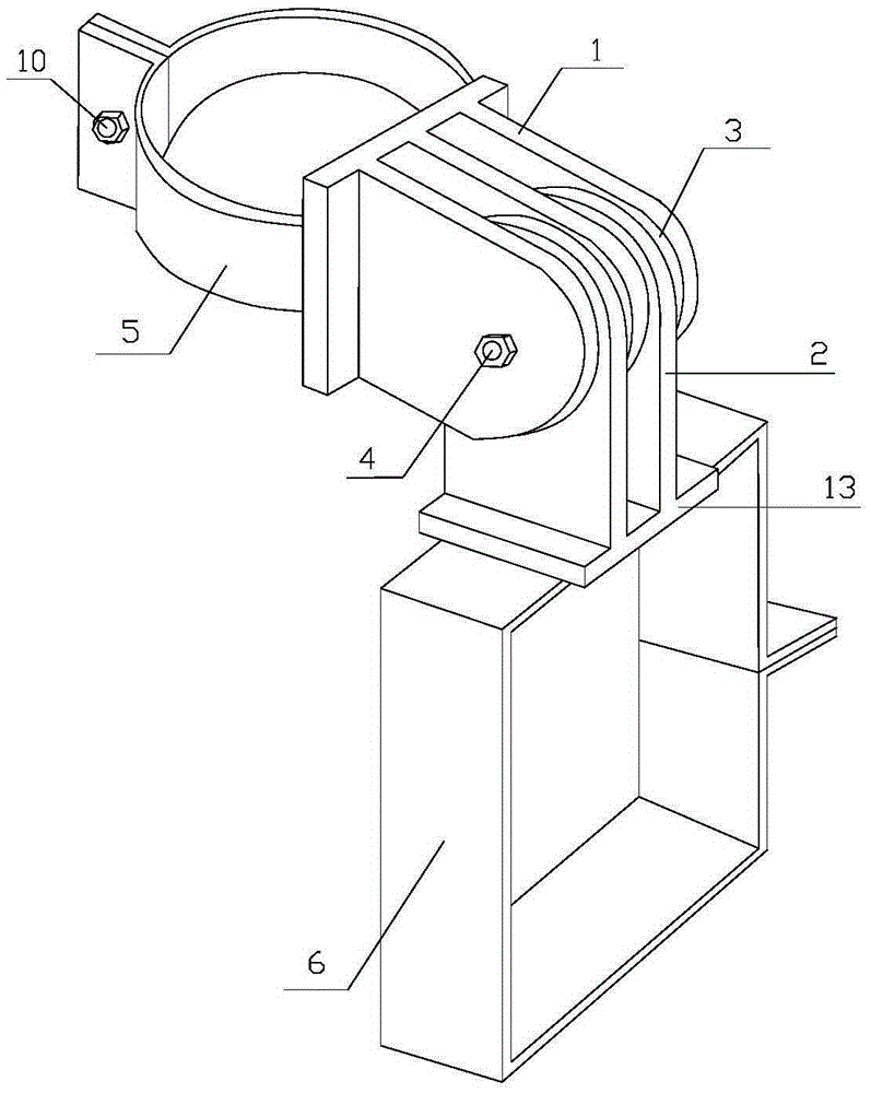 Friction damper for ancient timber structure tenon-mortise joints