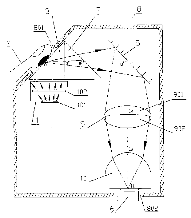 Fingerprint image display and collecting device