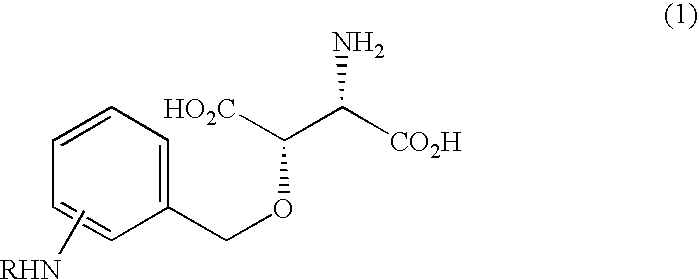 Beta-benzyloxyaspartate derivatives with amino group on benzene ring