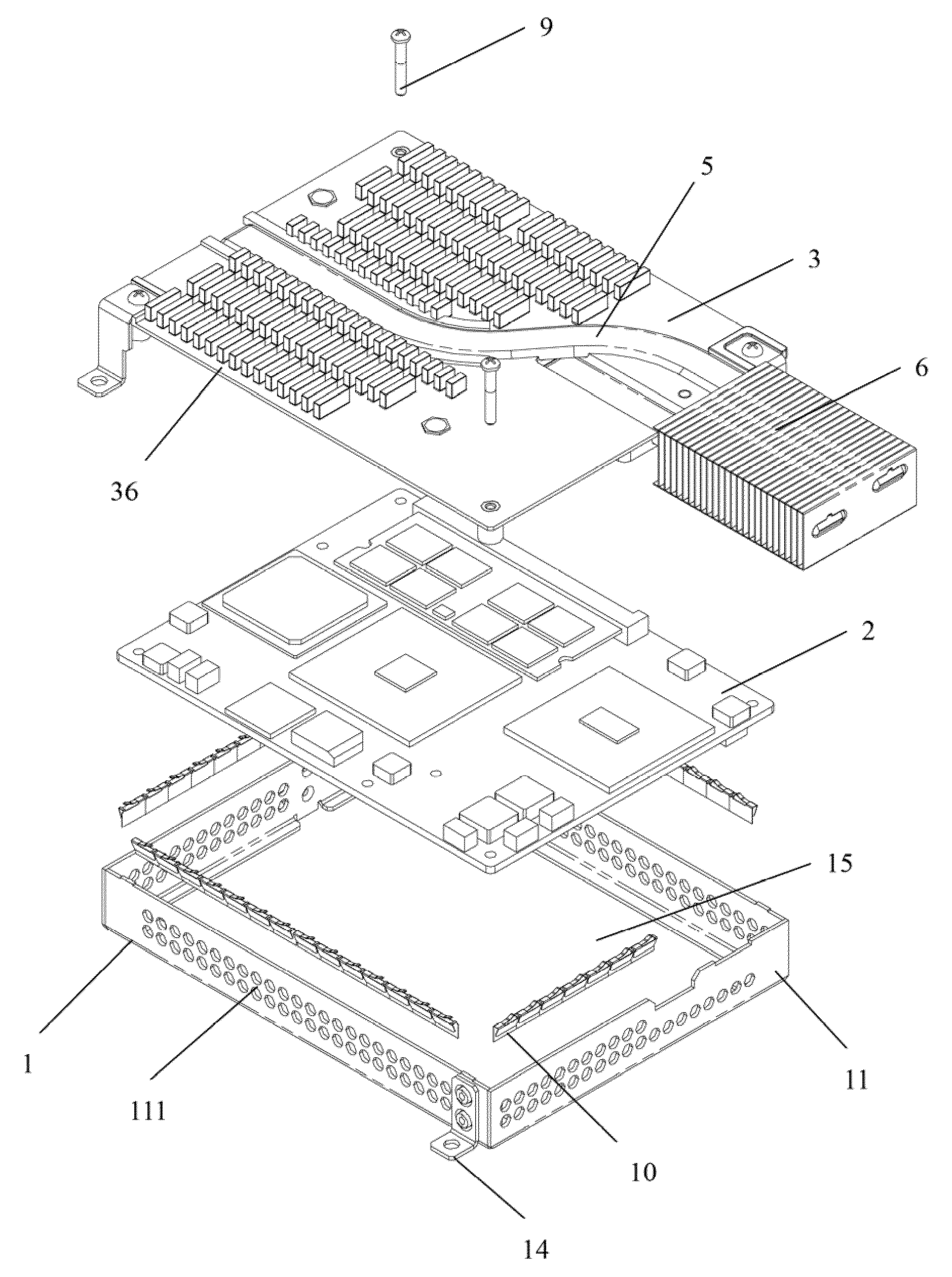 Shielded and insulated heat removing system