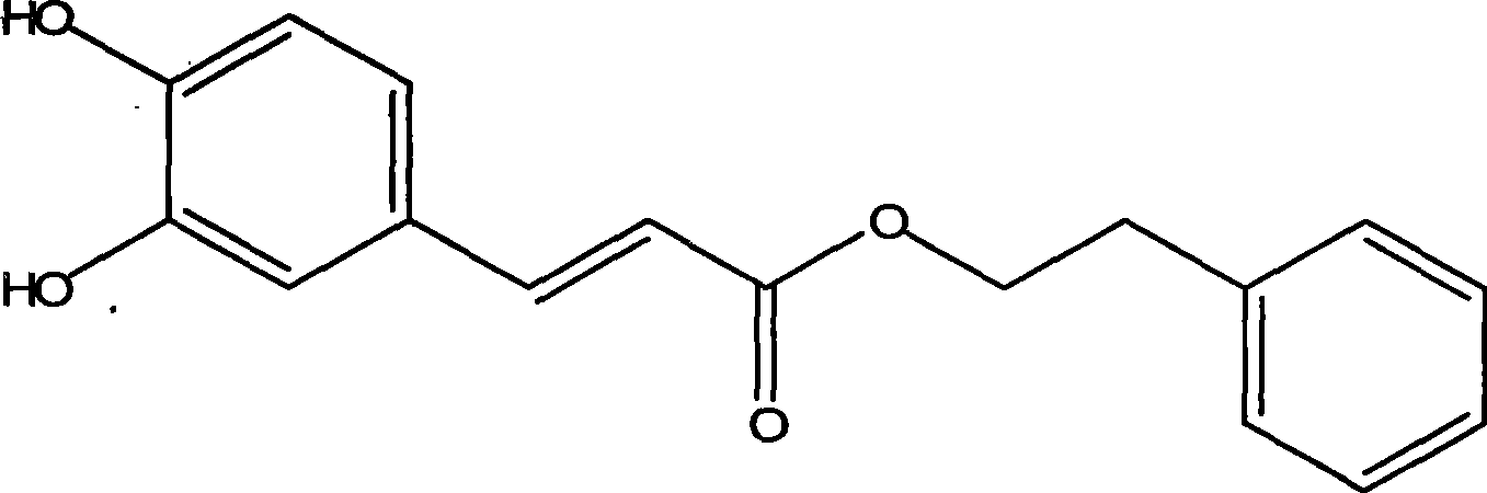 Method for enzymatic synthesis of caffeic acid phenethyl ester by solvent-free system