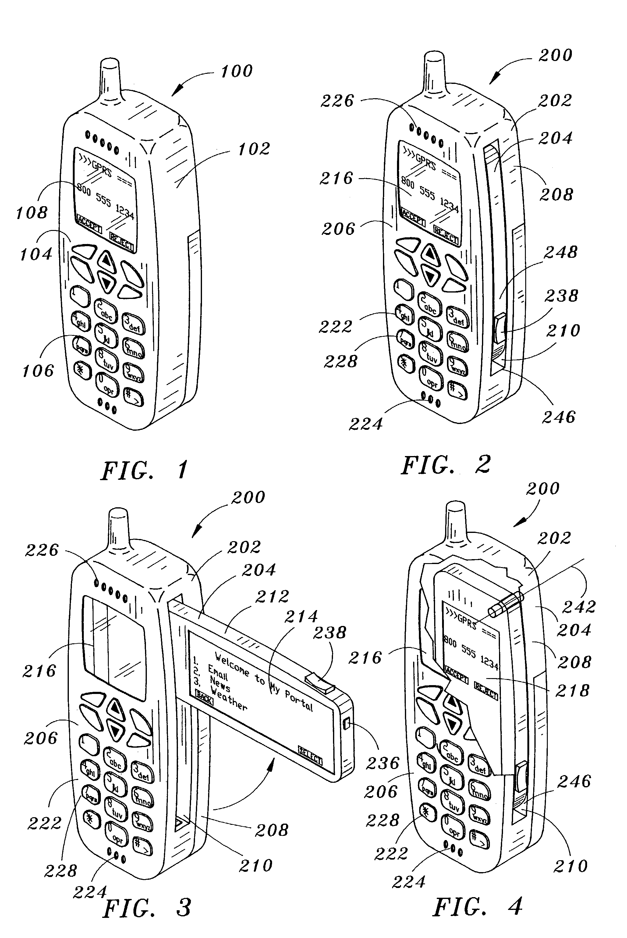 Mobile communication device having extendable display
