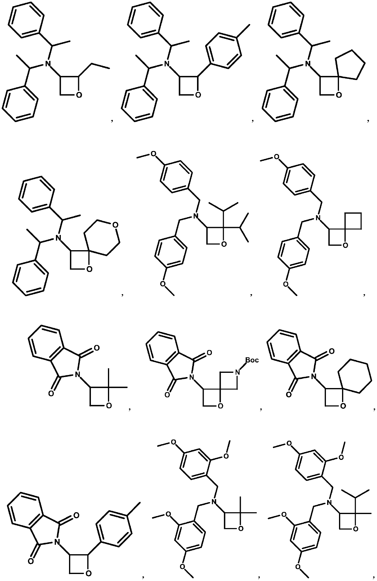 3-amino-oxetane derivative as well as preparation method and application thereof