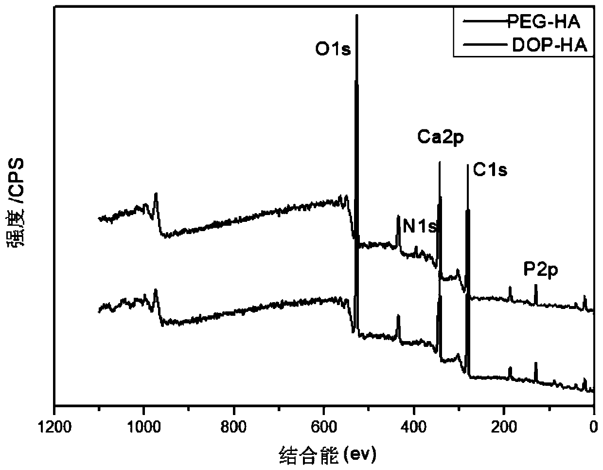 Modified nano-hydroxyapatite supramolecular composite hydrogel and preparation method thereof