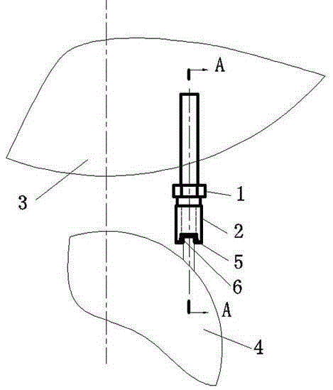 A sleeve type fork ear support rod structure for a booster