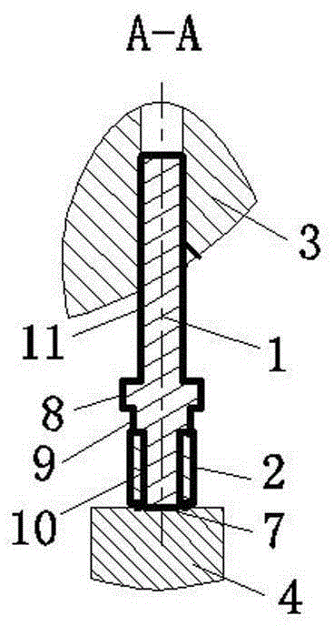 A sleeve type fork ear support rod structure for a booster
