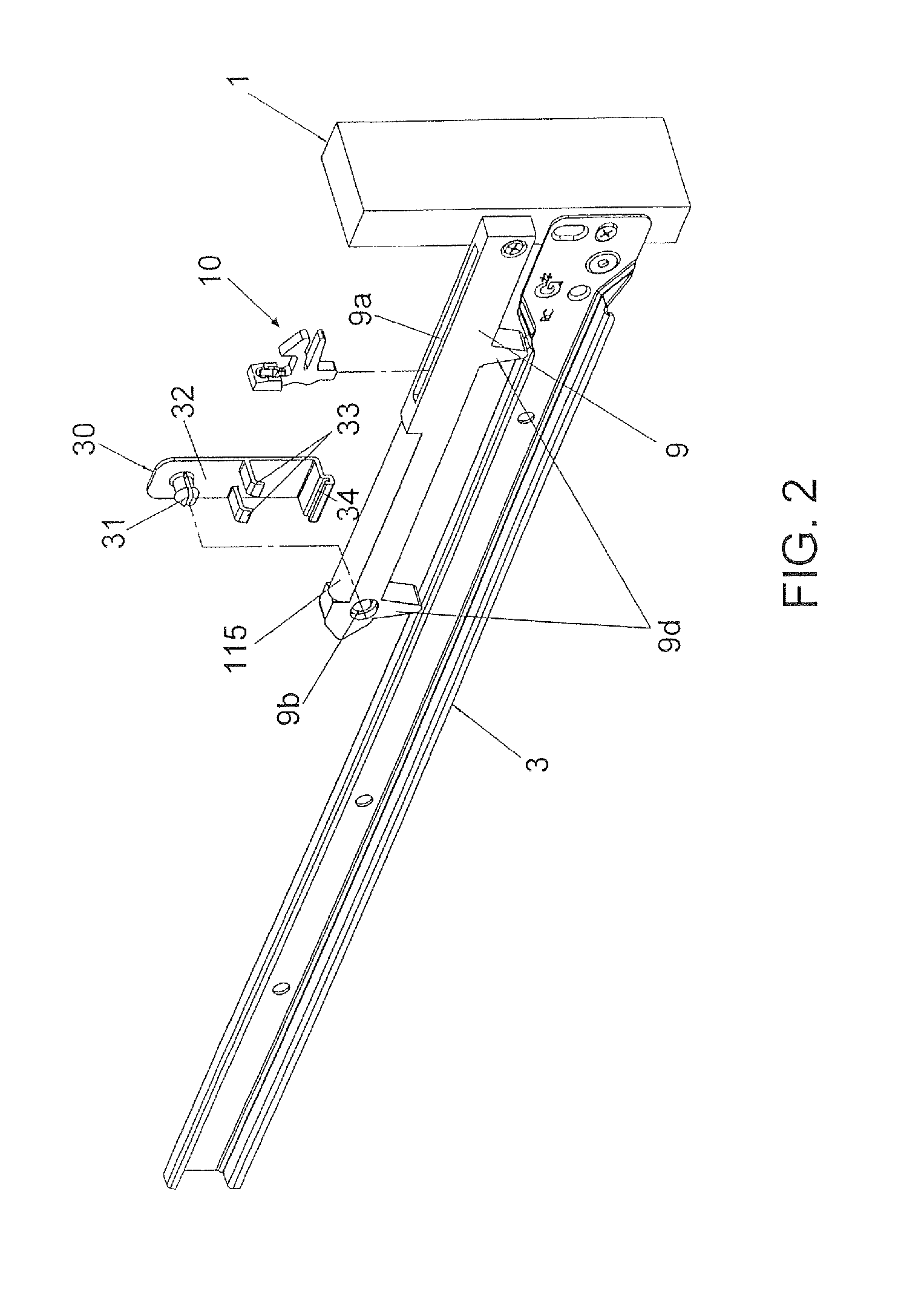 Control mechanism for drawer slide assembly