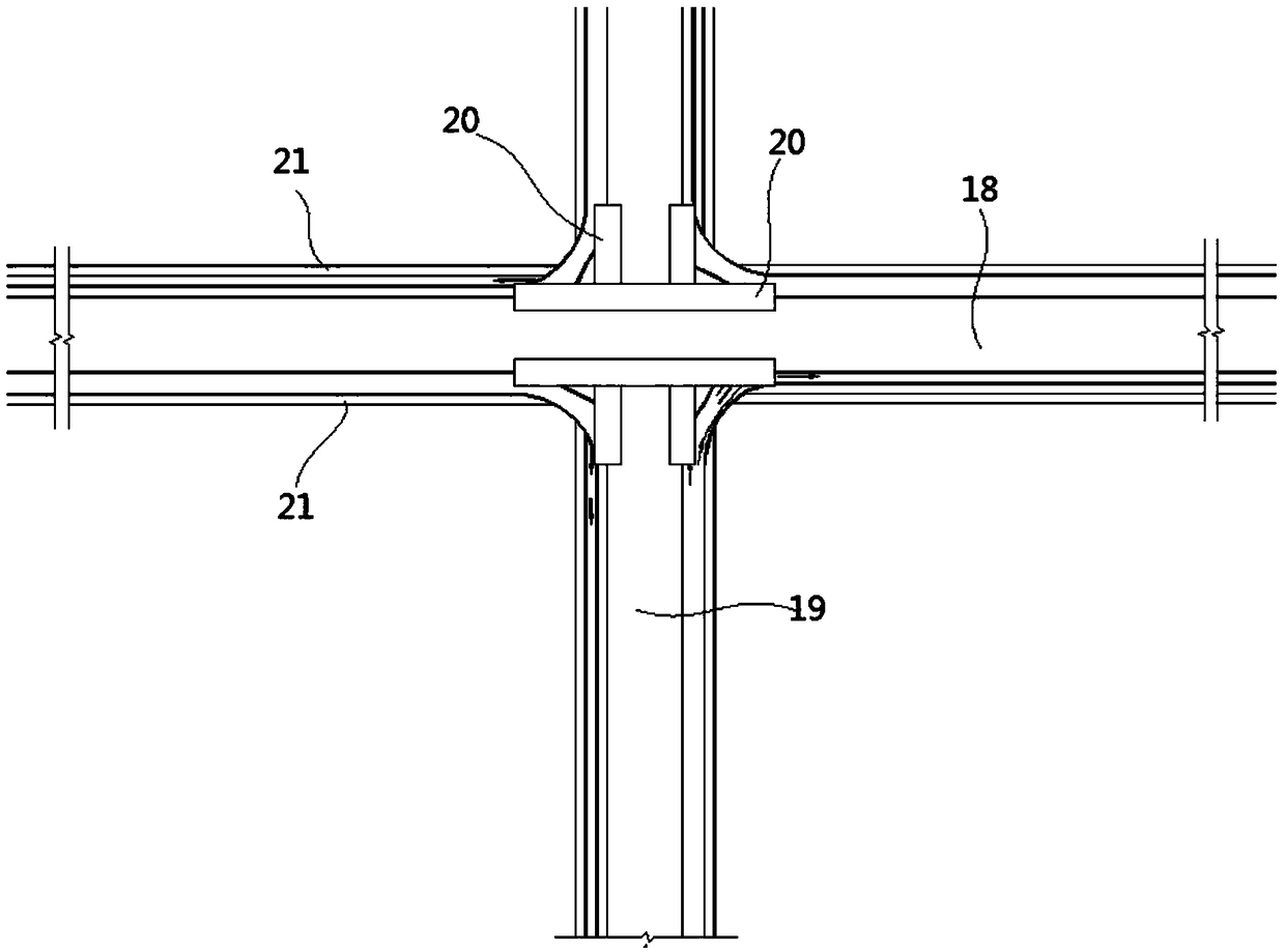 Overground straight-moving overpass