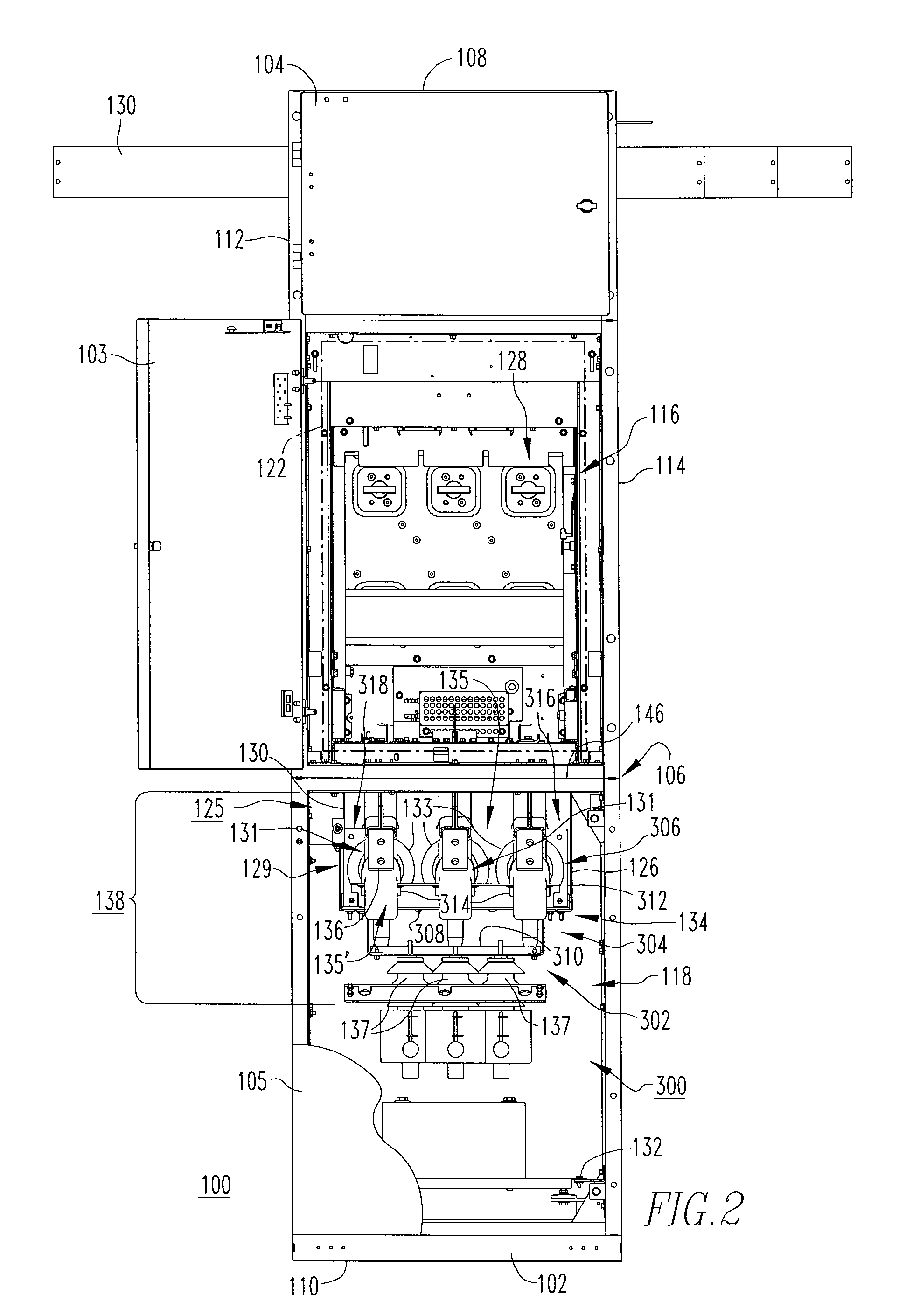 Electrical bus member mounting system and electrical enclosure employing the same
