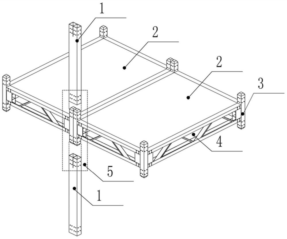 Socket type plate column assembly structure and installation method thereof