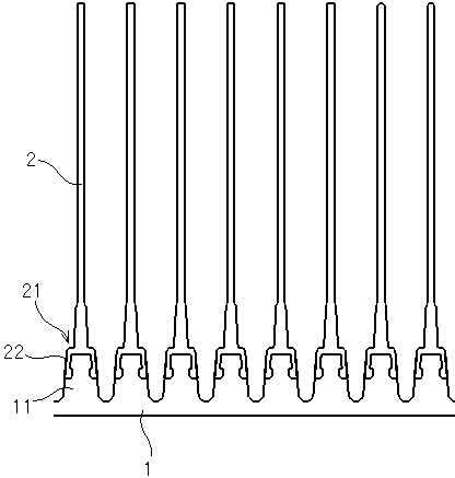 Combined structure of cooling fins and shell body