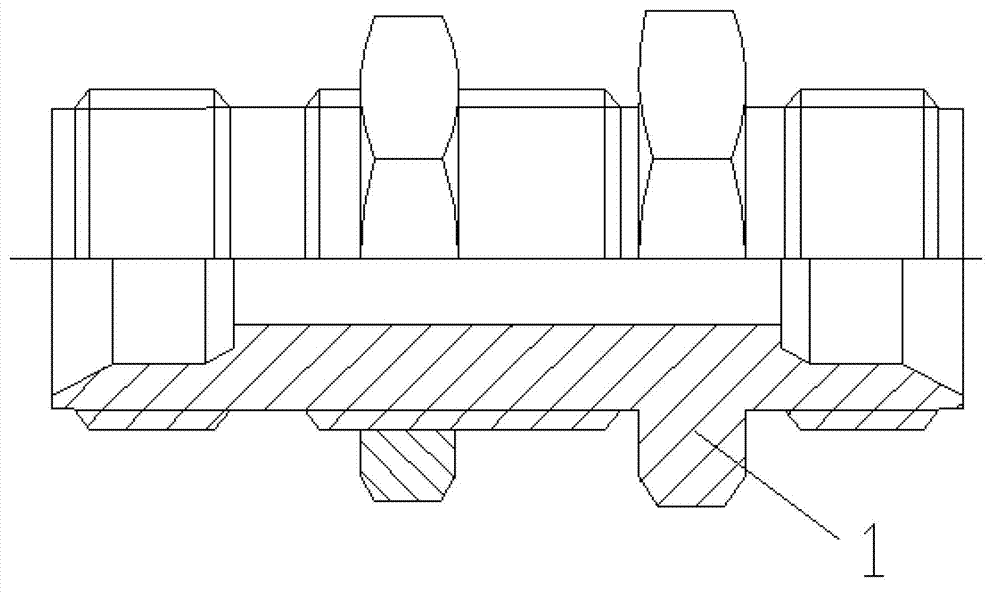 Ferrule type threading straight coupling