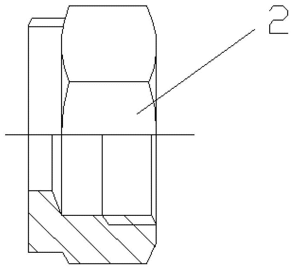 Ferrule type threading straight coupling