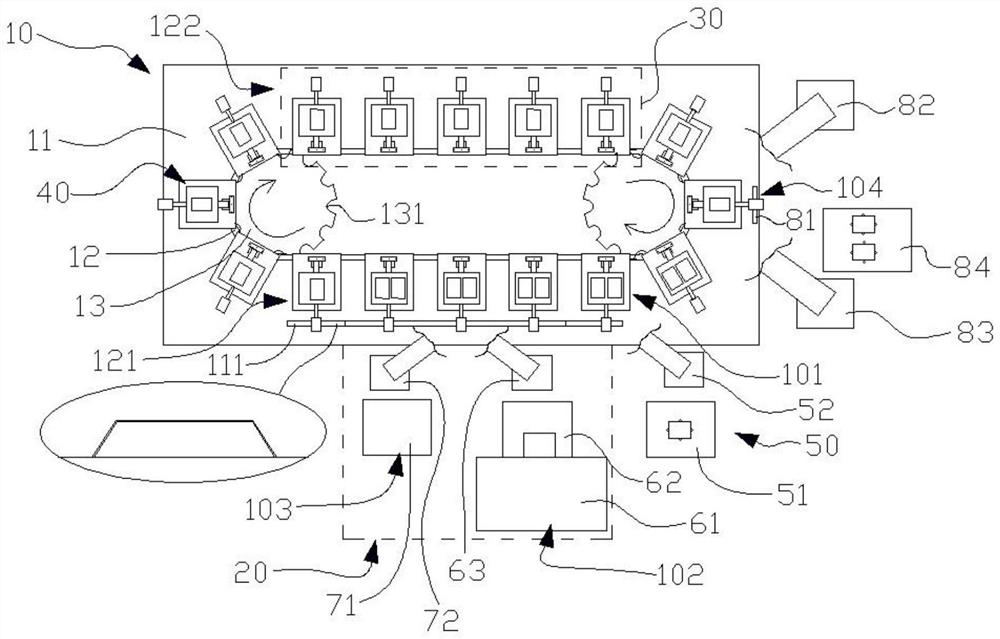 Pressing die conveying device for forming filter element of air filter