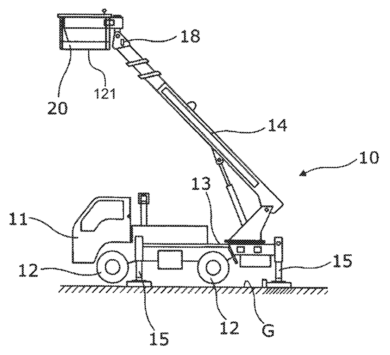 Aerial lift with safety device and alarm