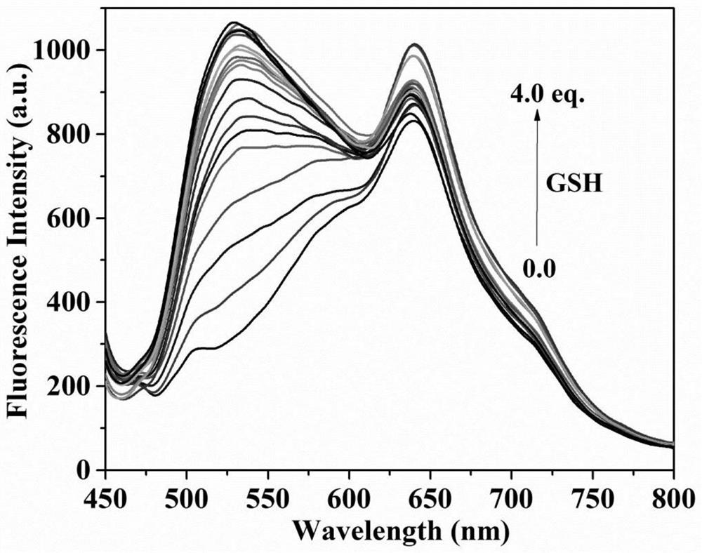 Fluorescent probe for differentially detecting GSH and H2Sn (n &gt;1) through two channels