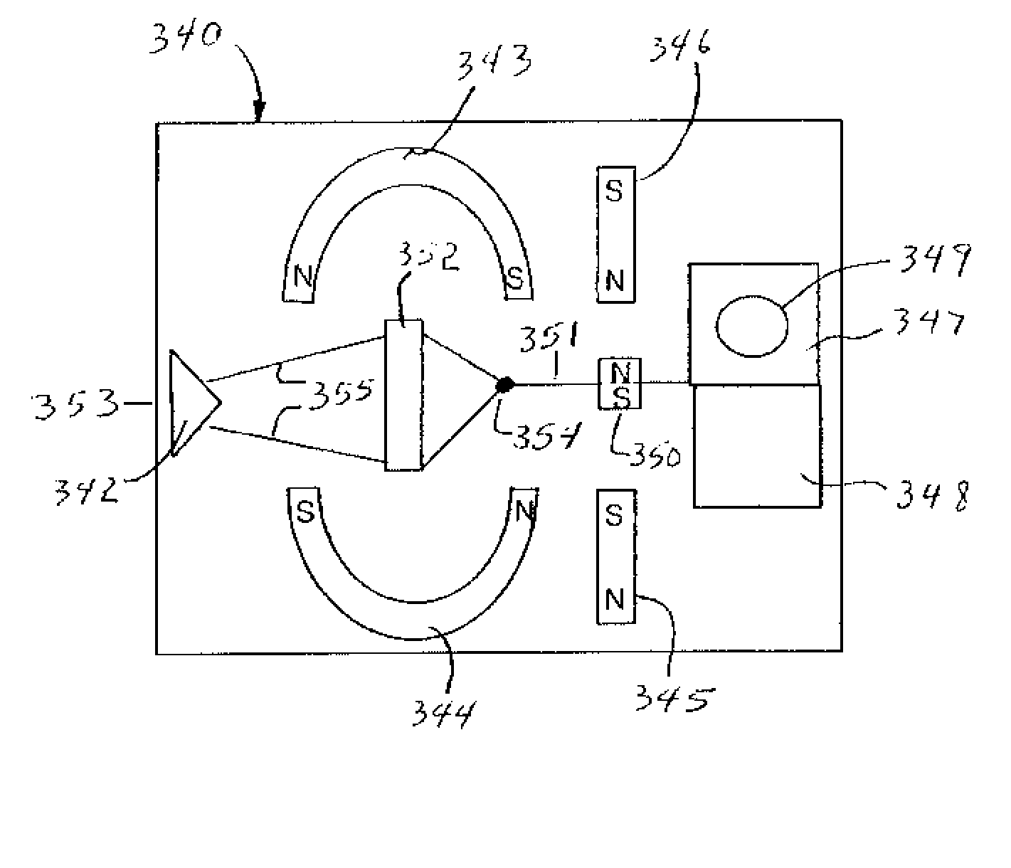 Stereographic imaging system using open loop magnetomechanically resonant polarizing filter actuator