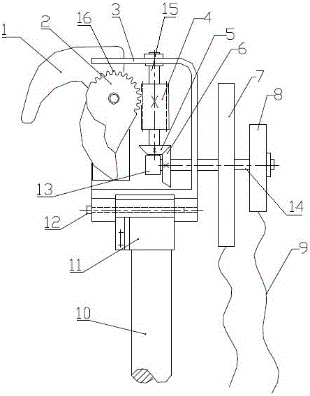 High twig shears applied to charged high-voltage line