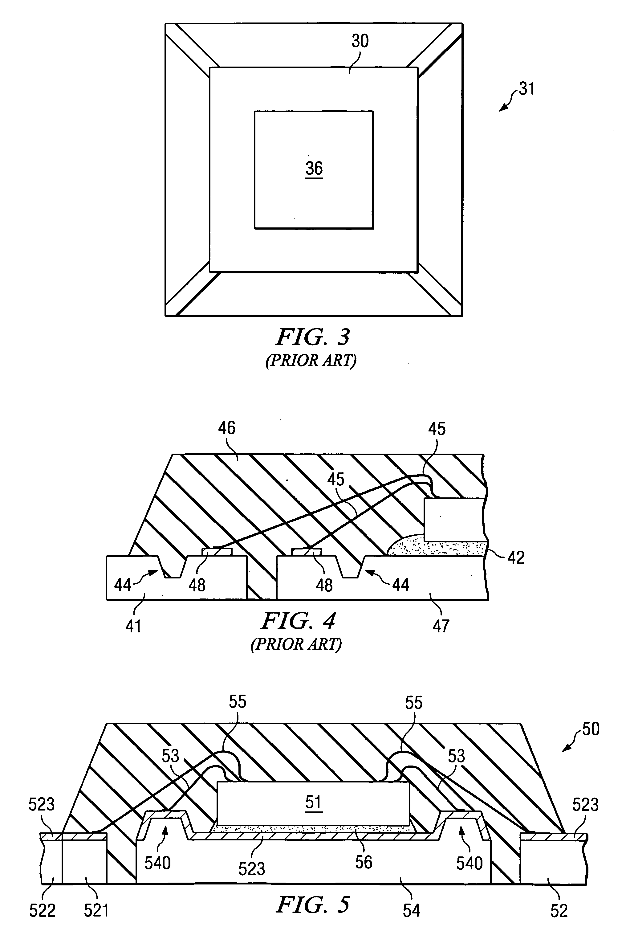 Plastic encapsulated semiconductor device with reliable down bonds