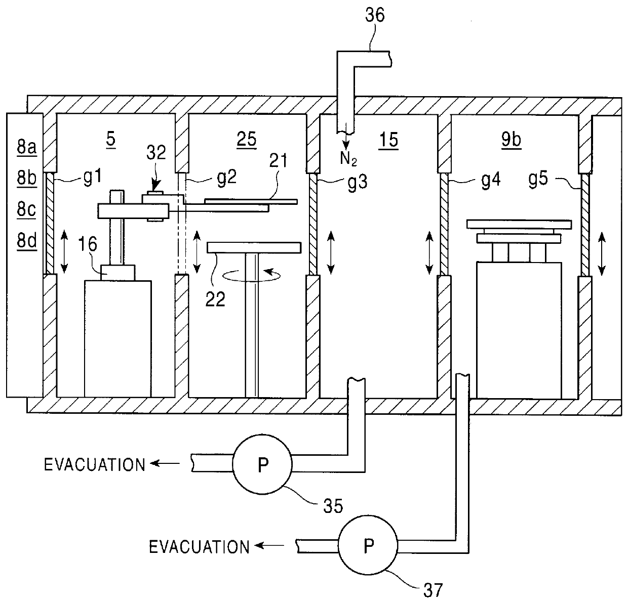 Apparatus for producing semiconductors and other devices and cleaning apparatus