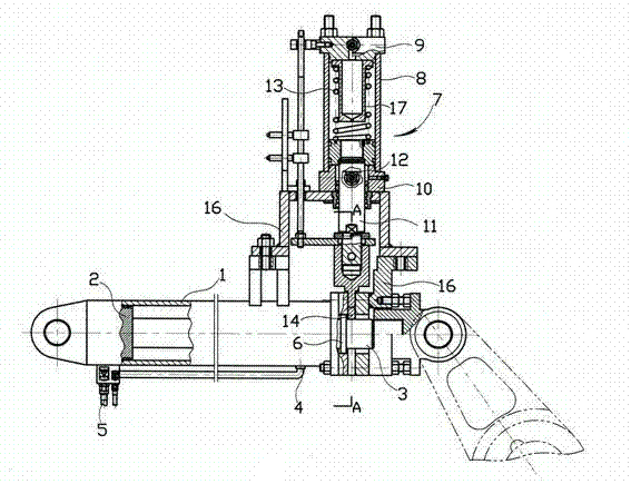 Butterfly valve drive hydraulic cylinder with locking device