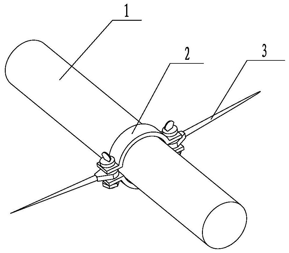 Spiral needling type tower grounding device based on spark enhancement effect