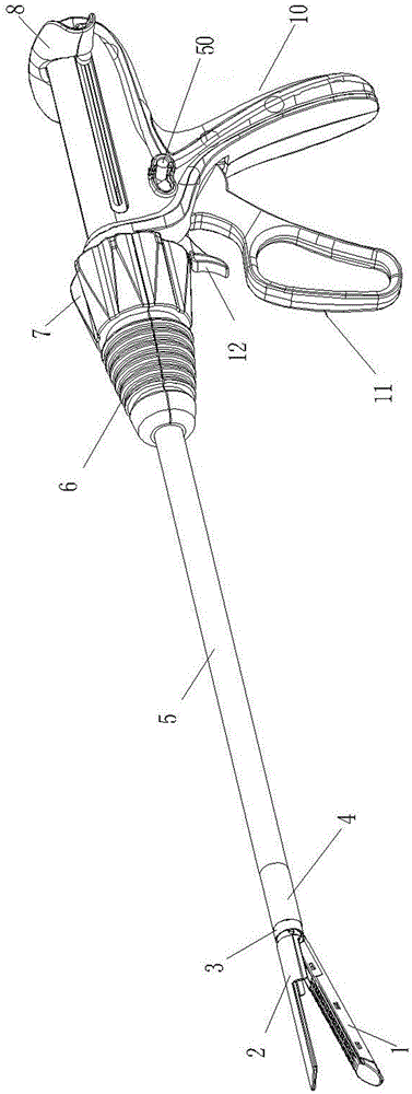 Clamping insurance device for surgical suture device