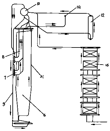 Circulating fluidized bed boiler and flow state reconstruction method suitable for high-viscosity flue gas