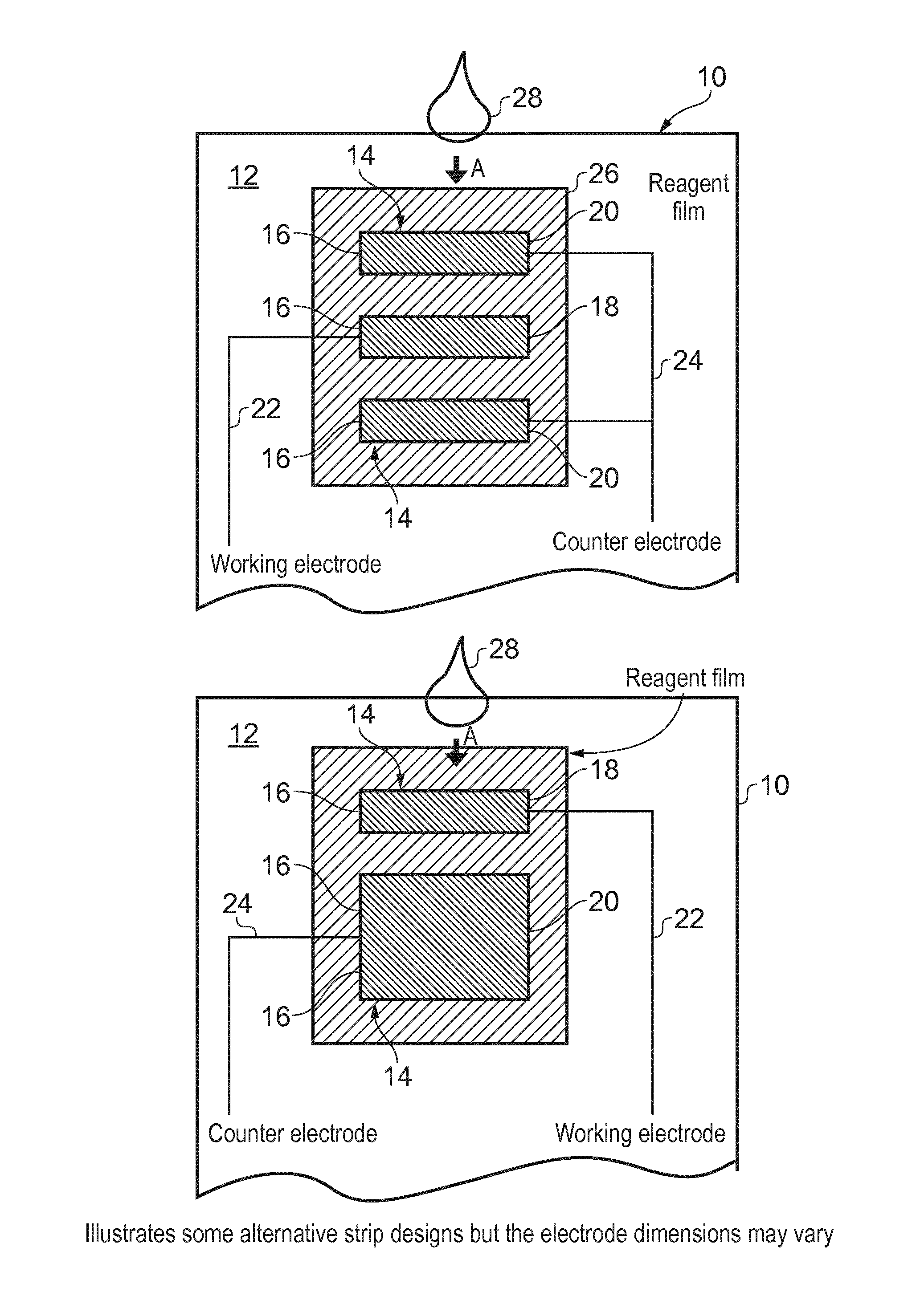 Methods and apparatus for determining analyte in a sample using a sensor having electrodes which are provided with an enzyme and a mediator