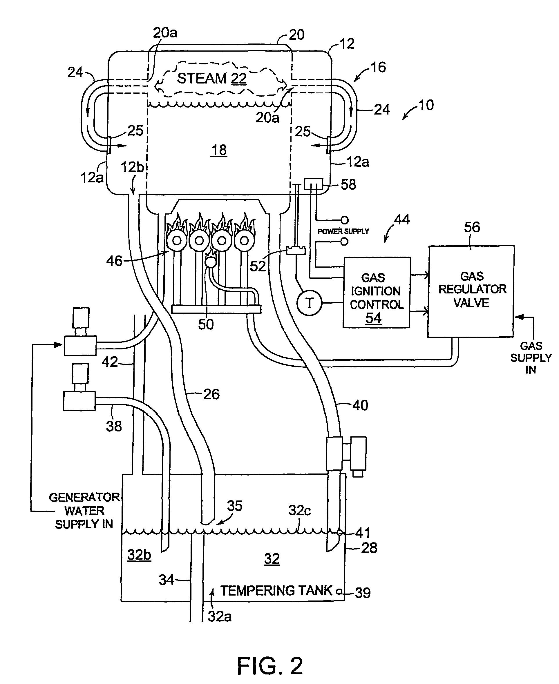 High efficiency atmospheric steamer