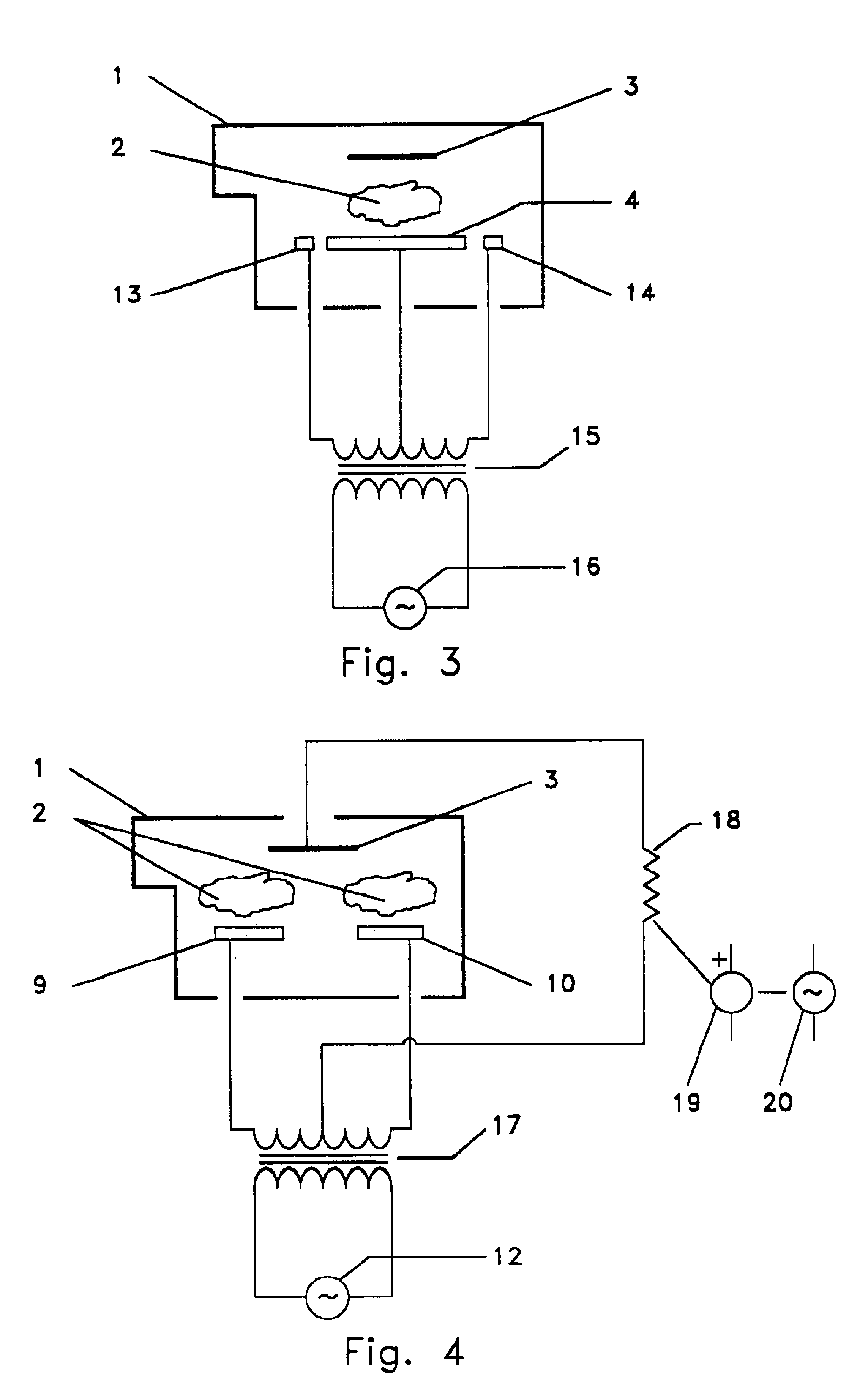 Method and apparatus for substrate biasing in multiple electrode sputtering systems