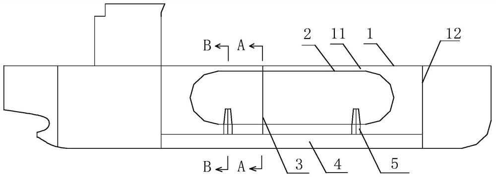 Cargo hold watertight transverse partition wall structure