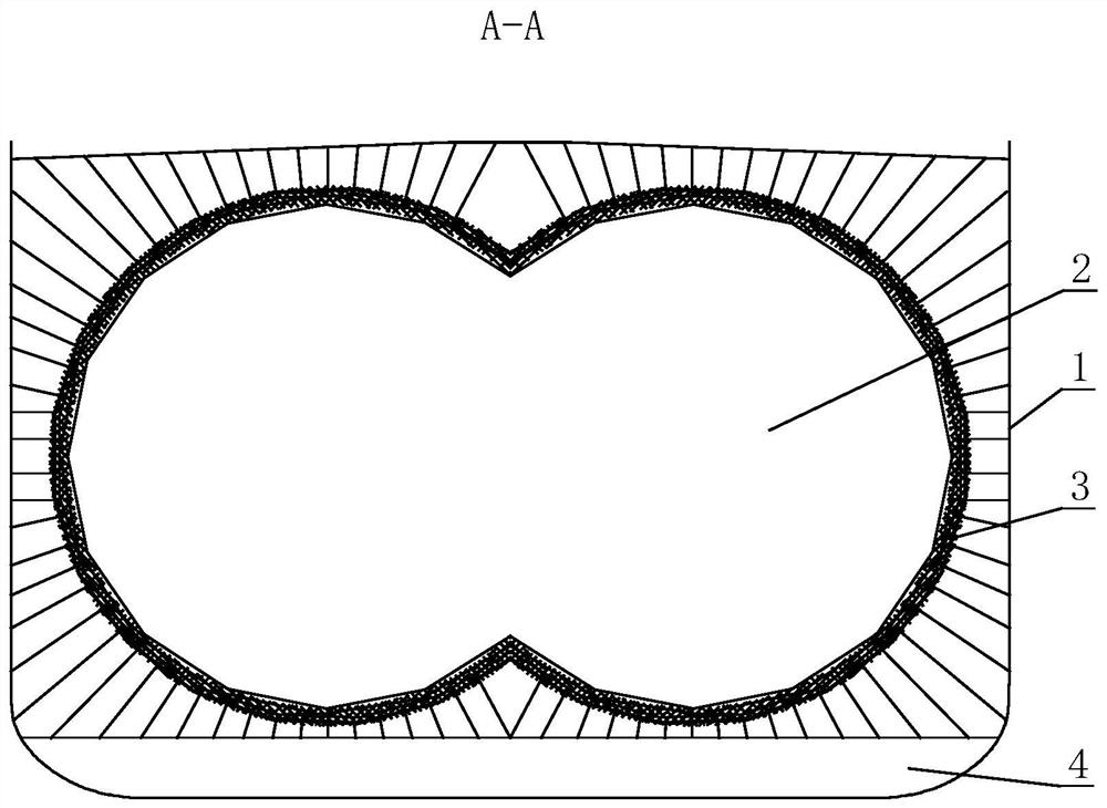 Cargo hold watertight transverse partition wall structure