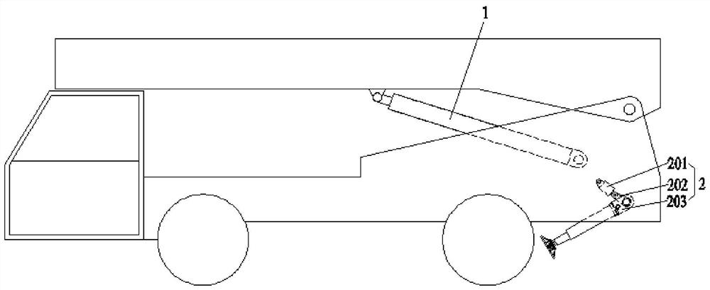 Erection mechanism and working vehicle with erection mechanism