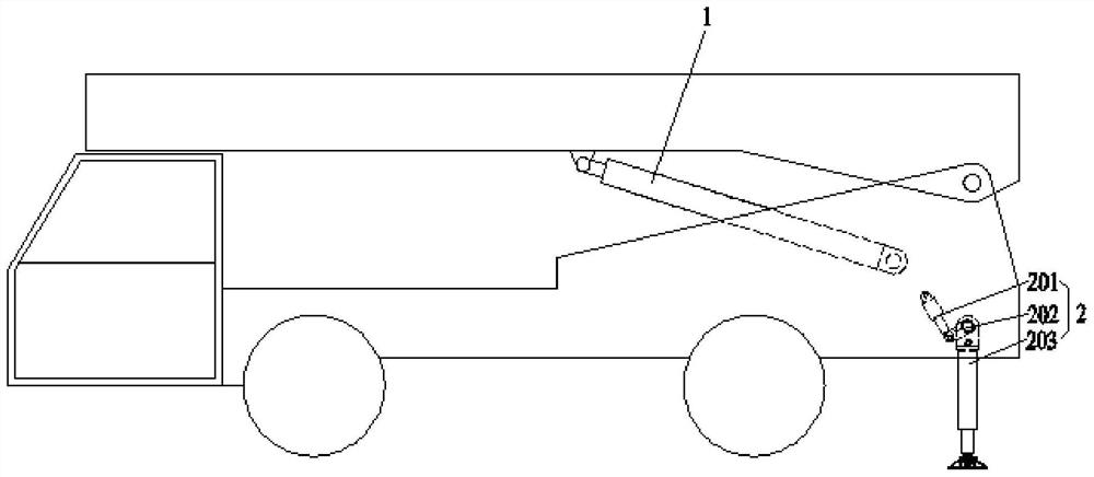 Erection mechanism and working vehicle with erection mechanism