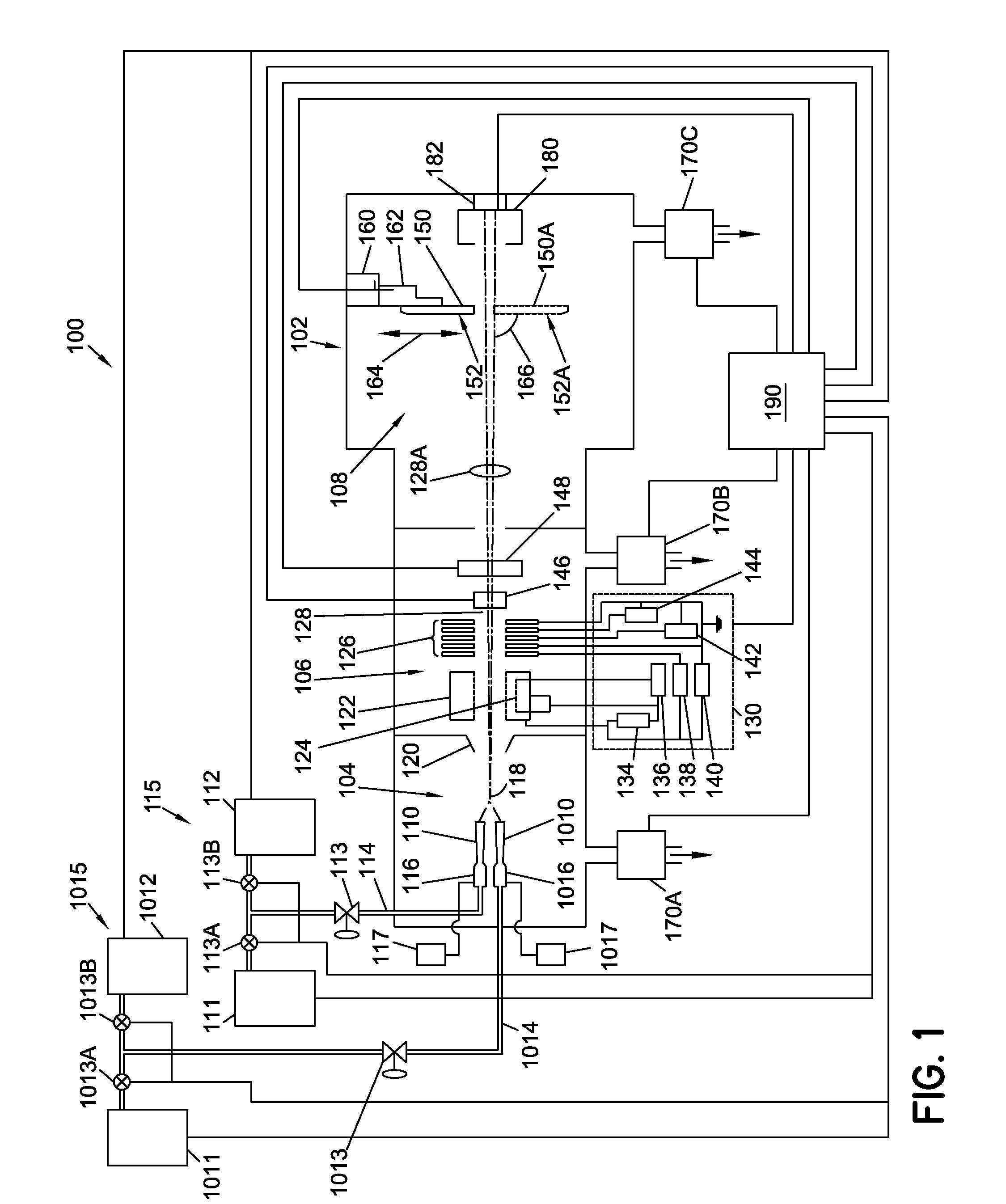 Multiple nozzle gas cluster ion beam processing system and method of operating