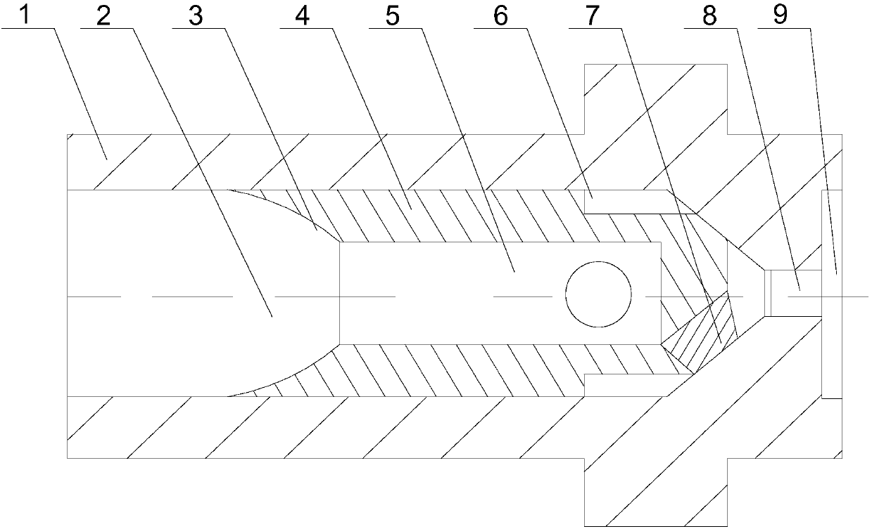 Spraying structure for oil well mining and construction