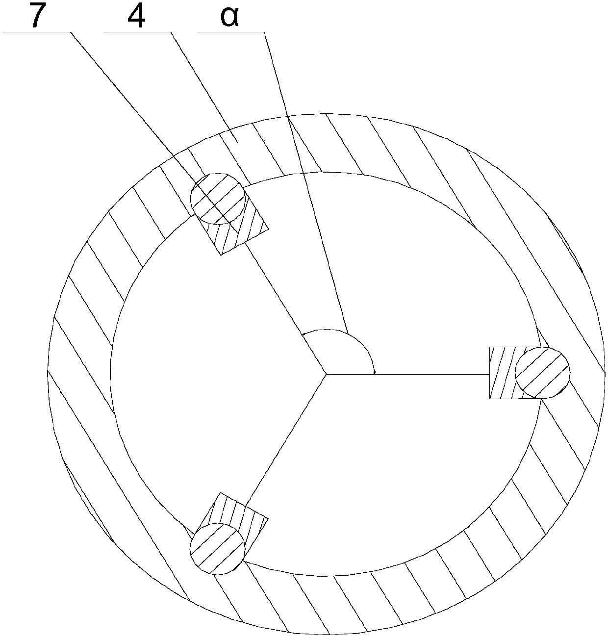 Spraying structure for oil well mining and construction