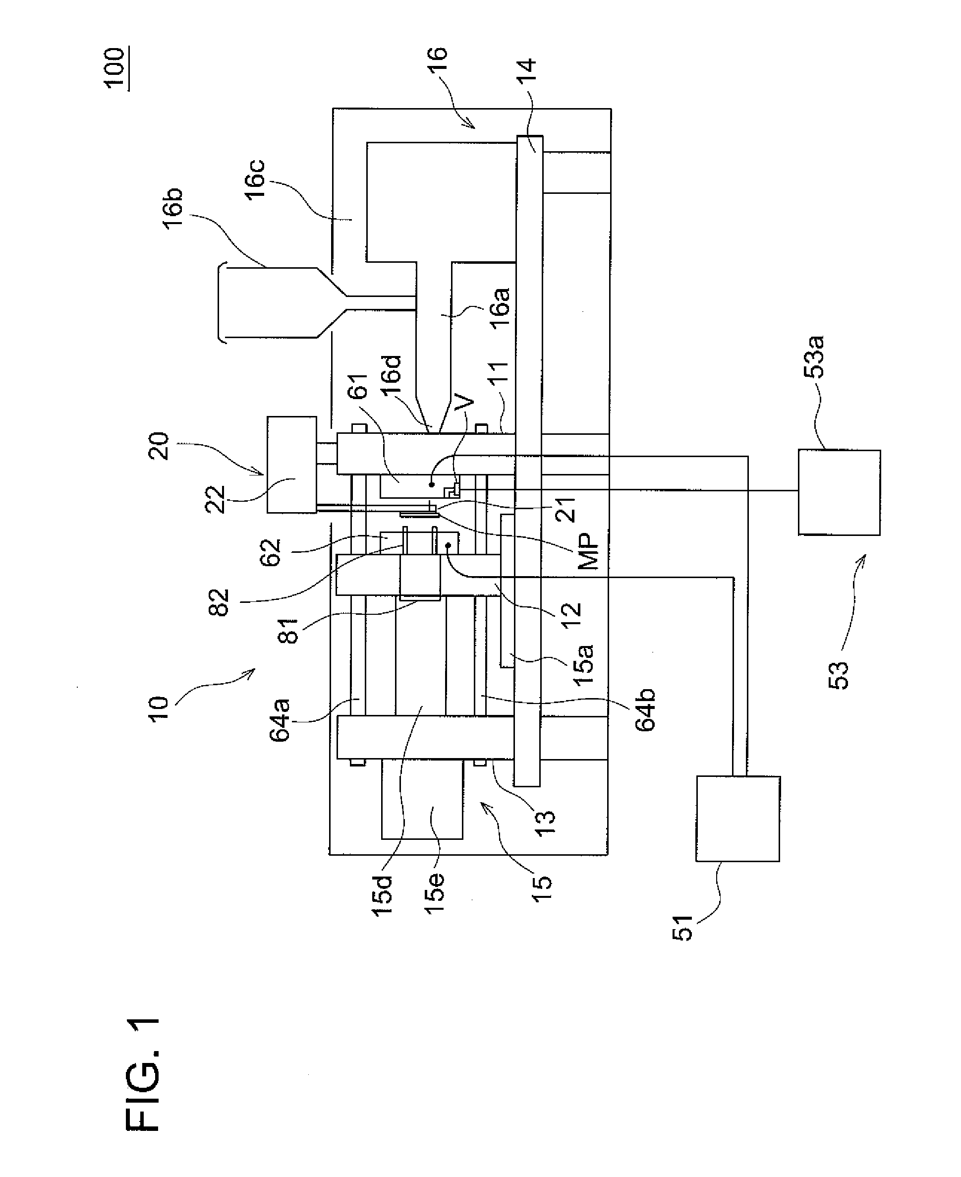 Structore of molding tools, injection molding device, and molding method