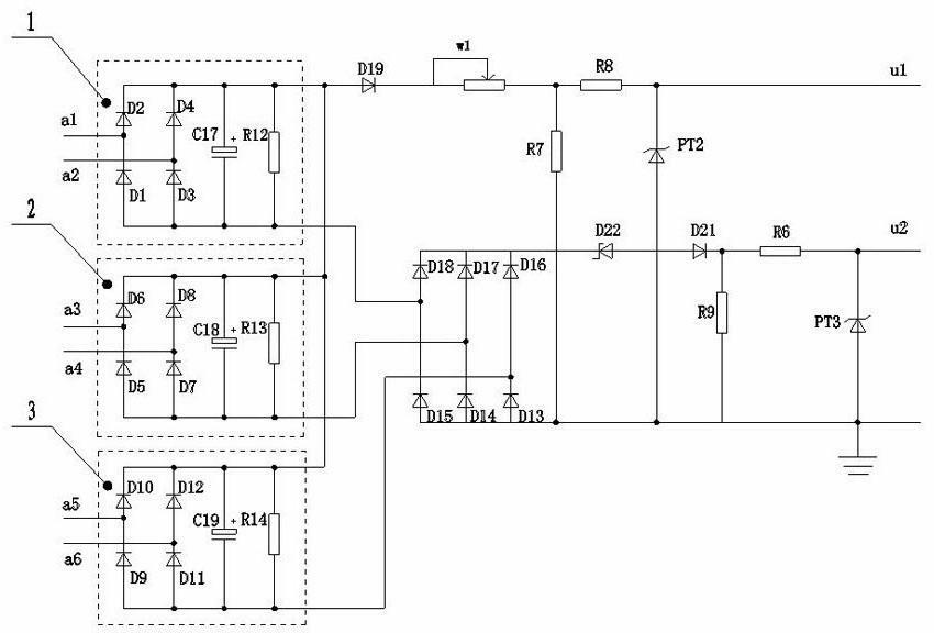 Motor overload protection and open-phase protection detecting circuit
