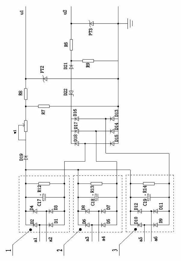 Motor overload protection and open-phase protection detecting circuit
