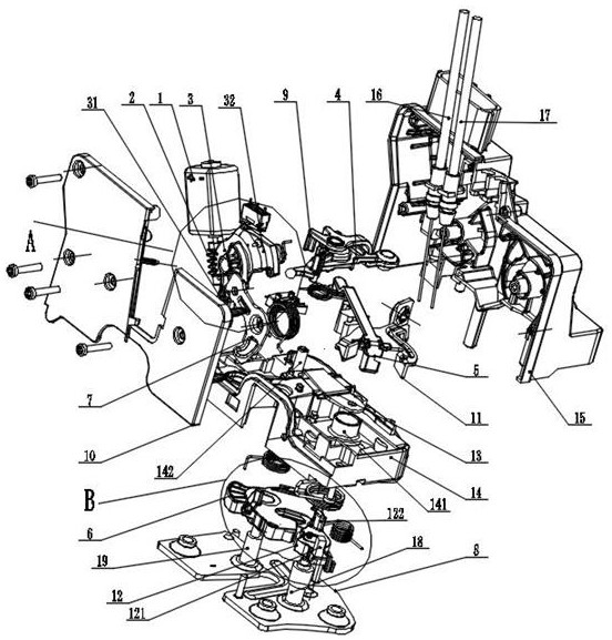 Front middle door lock of automobile