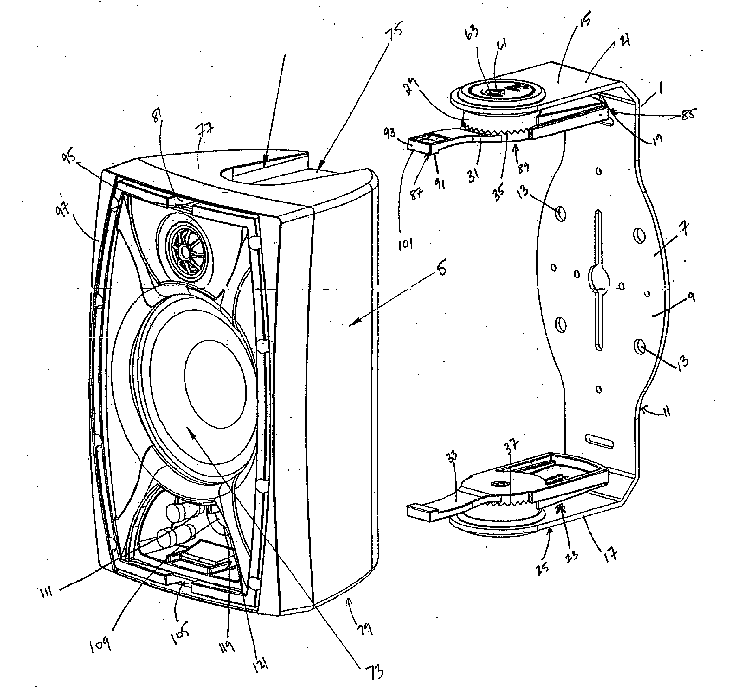 Mountable cabinet speaker