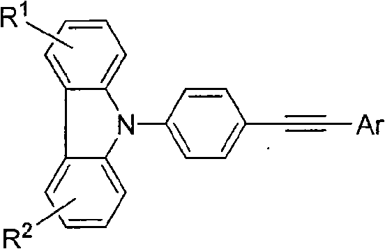 Organic luminescent material 9-(4-aryl ethynyl phenyl) carbazoles compounds, synthesis method and uses