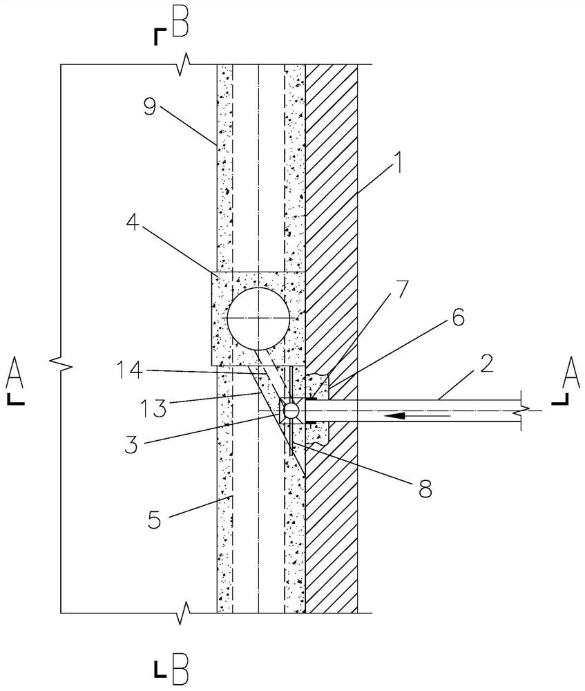 A side wall type sewage intercepting bucket device and sewage intercepting system suitable for horizontal mixed flow discharge outlets in culverts